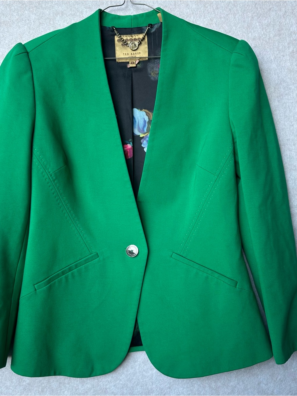 Ted Baker Women’s Blazer UK Size 3 US 6/8 Kelly Green Tailored Blazer